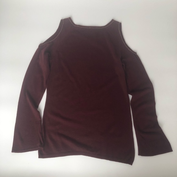 White House Black Market Cold Shoulder Sweater L - Picture 5 of 7